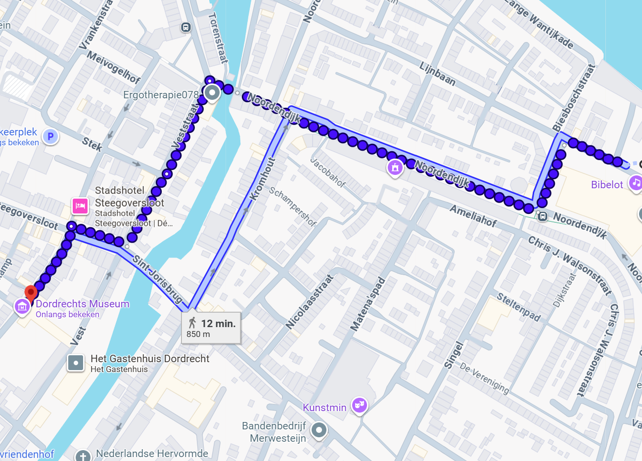 Route vanuit Energiehuis